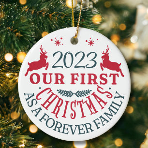 Adoptie "Onze eerste voor altijd familie kerst" Keramisch Ornament