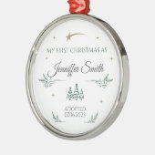 Adoptie Ornament Gepersonaliseerd als Eerste Kerst (Links)