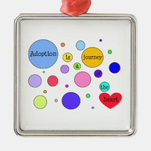 Adoptie Reis van Hart Cirkels Metalen Ornament