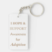 Adoptie Sleutelhanger White Ribbon Angel (achterkant)