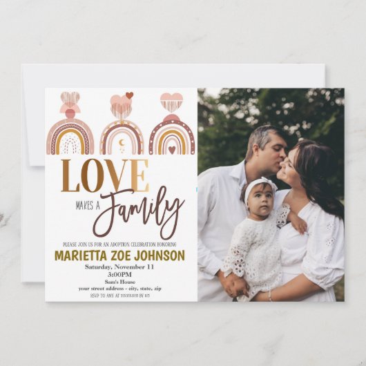 Adoptie Viering Uitnodiging (Voorkant)