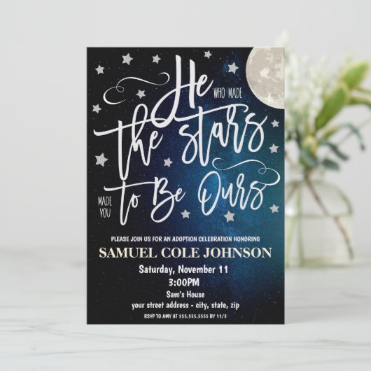 Adoptie Viering Uitnodiging (Staand voorkant)