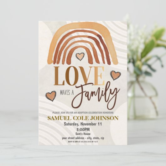 Adoptie Viering Uitnodiging (Staand voorkant)