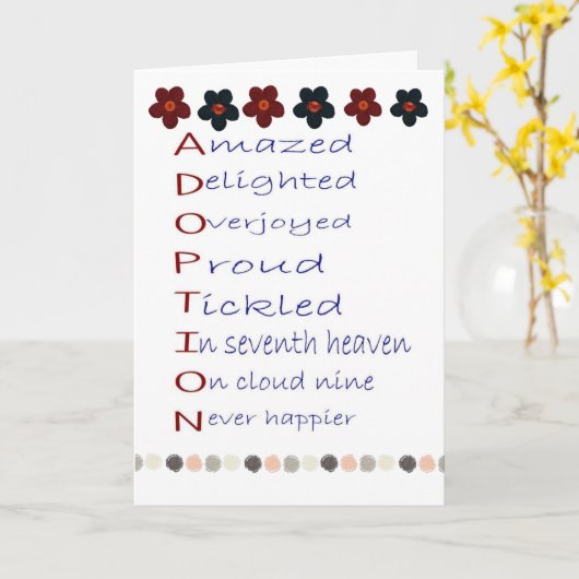 Adoptie-wenskaart Kaart (Gele Bloem)