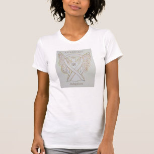 Adoptie Witte Bewustzijnslint Engel T-shirt