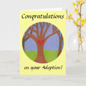 Adoptieboom Gefeliciteerd met uw adoptie! Kaart (Gele Bloem)
