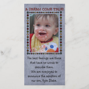 adoptiefotokaart aankondiging