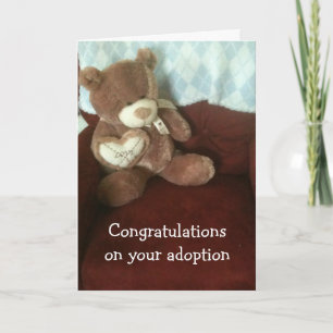 ADOPTIEWENSEN MET TEDDYBEAR KAART