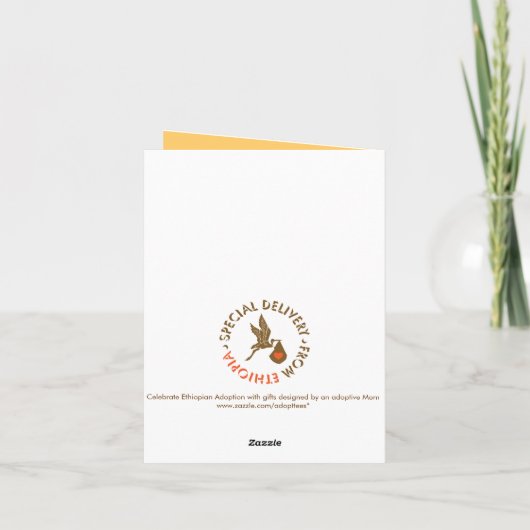 Adoption africaine - Cartes Faire-part (Dos)