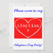 Adoption = Amour White Adoption Day Invitation (Devant)