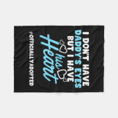 Adoption Announcement Day Family Dad Heart Fleece Deken (Voorkant (Horizontaal))