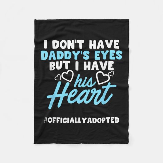 Adoption Announcement Day Family Dad Heart Fleece Deken (Voorkant)
