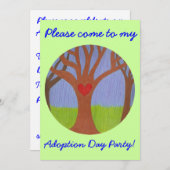 Adoption Arbre Jour de l'adoption Invitation (Devant / Derrière)