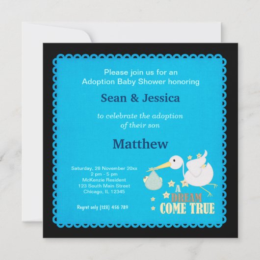 Adoption Baby shower Boy Kaart (Voorkant)