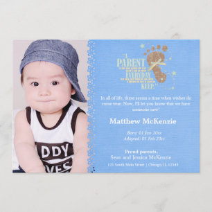 Adoption Boy Faire-part