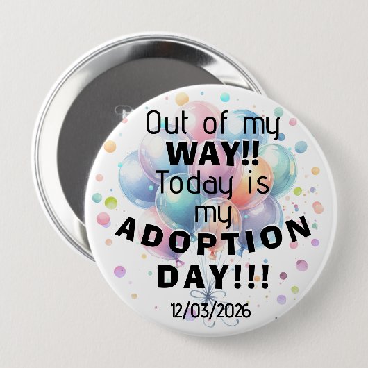 Adoption Day Button (Voorkant /achterkant)