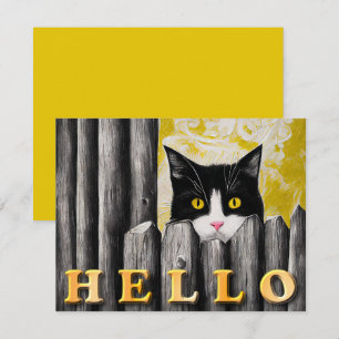 Adoption de chats chats chats Bonjour carte plat