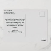 Adoption Faire-part Modern 3 Photo Foil Carte post (Verso)