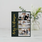 Adoption Faire-part Modern 3 Photo Foil Carte post (Debout devant)