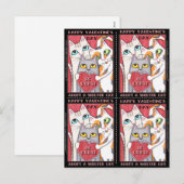 Adoption / Hébergement Chats 4 Valentines Cartes p (Devant / Derrière)