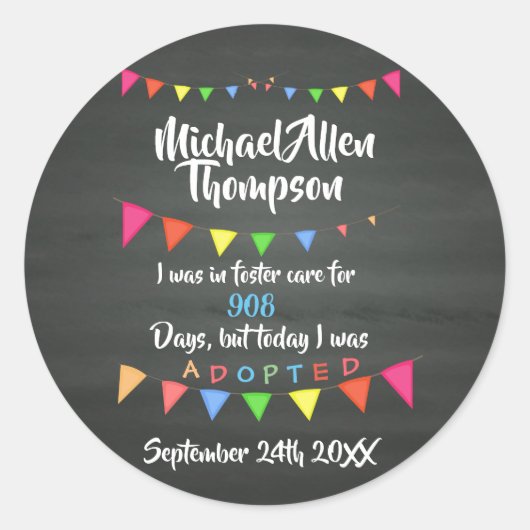 Adoption par Foster Care Stickers Party (Devant)