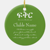 Adoption Stork Ethiopia Ornament (Achterkant)