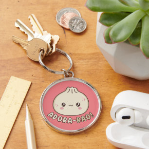 Adora-Bao Schattige Kawaii Bao Dumpling Pun Lover Sleutelhanger