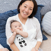 ADORABELE PANDA BEER (VOOR- EN ACHTERKANT) ROMPER