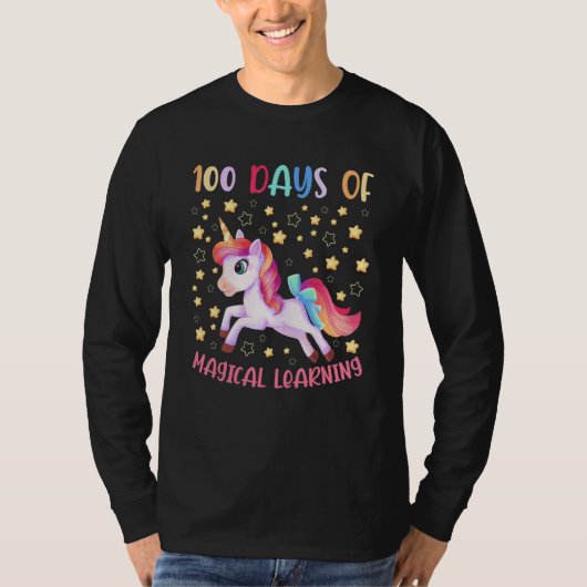 Adorable 100 Days of Magical Learning School Unico T-shirt (Voorkant)