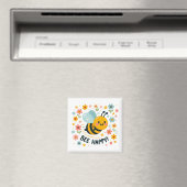 Adorable Abee Happy Carré Magnet (In Situ (Lave-vaisselle))