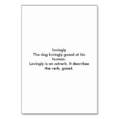 Adorable, adverb, thème chien lecture cartes de po (Dos)