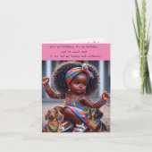 Adorable Africaine Fille Anniversaire Invitations (Devant)
