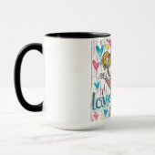 Adorable "Amour Mama" Mug illustré (Gauche)