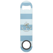 Adorable Ancre nautique sur les rayures bleu clair (Dos)
