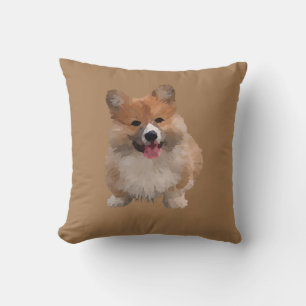 Adorable Aquarelle Welsh Corgi Coussin