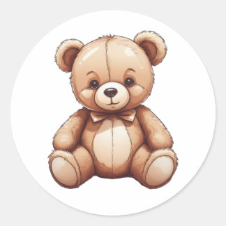 adorable autocollant ours en peluche