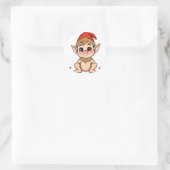 Adorable Baby Elf Sticker / Cartoon Christmas  (Sac)