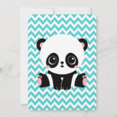Adorable Baby Panda Blue Baby Shower Invitations (Dos)