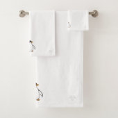Adorable Baby Pinguïn Subtiele Winter Kunst Badset Bad Handdoek (Insitu)