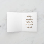 Adorable Baby shower Brown rose Merci Cartes (Intérieur)