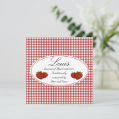 Adorable Baby shower de fraise Invitation (Debout devant)