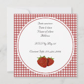 Adorable Baby shower de fraise Invitation (Dos)