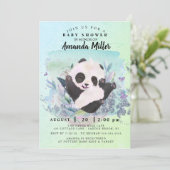 Adorable Baby shower Ours Panda Invitation (Debout devant)
