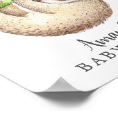 Adorable Baby Sloth Welcome Baby shower Poster (Coin)