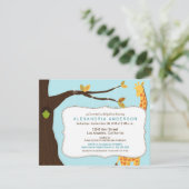 Adorable Baby Tree Baby shower Invitation (aqua) (Debout devant)