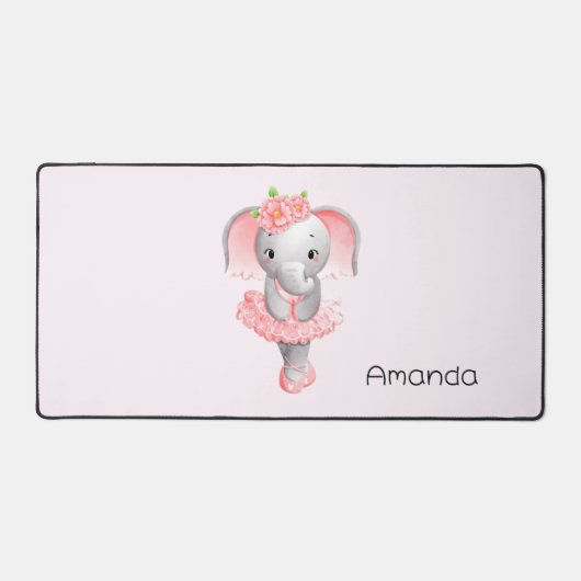 Adorable Ballerina Elephant En Pointe (Recto)