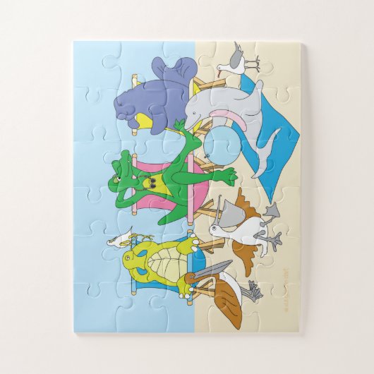Adorable Beach Animaux Puzzle (Vertical)