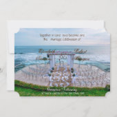 Adorable Beach Wedding Floral Invitation (Devant)