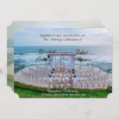 Adorable Beach Wedding Floral Invitation (Devant / Derrière)