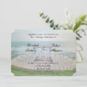 Adorable Beach Wedding Invitation (Debout devant)
